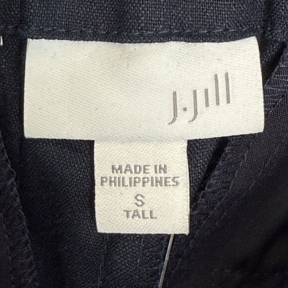 NWT J. Jill Navy Blue LInen Stretch Pants, S Tall - Picture 7 of 10